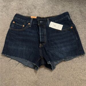 Levi's 501 Dark Blue Denim Jean Shorts
